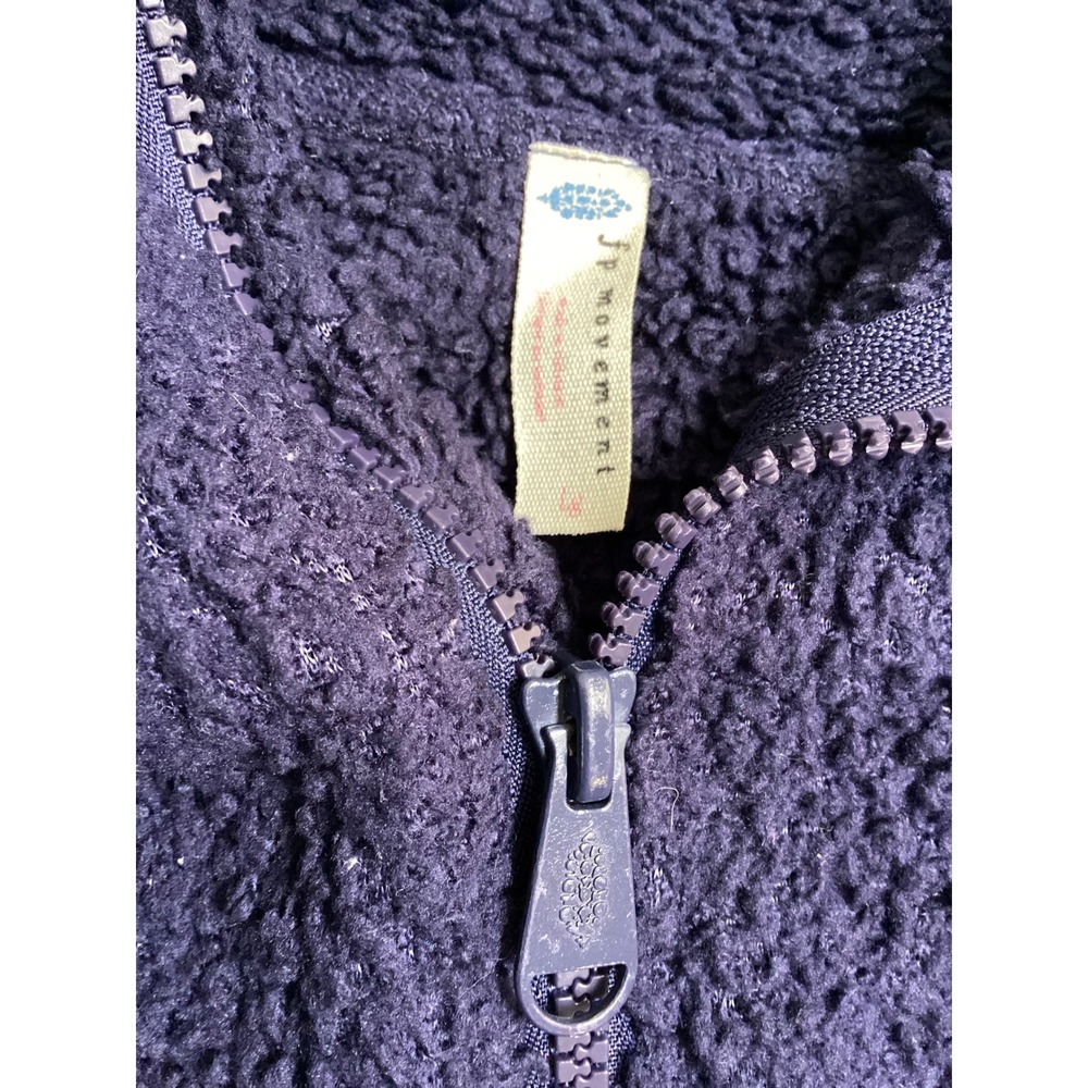 FP Movement Hit The Slopes Fleece Pullover Purple Quarter Zip Sherpa Jacket S - Picture 2 of 6
